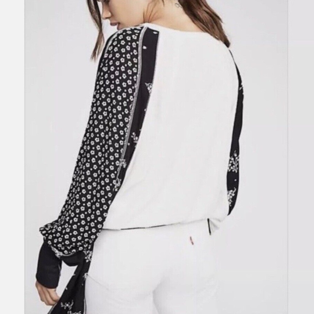 NWT Free People Auxton Thermal Tie Waist Top - Picture 2 of 7